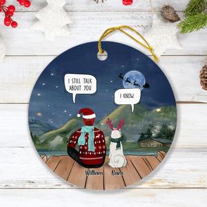Custom Personalized Christmas Memorial Pet Mom/Dad Ornament - Adult/ Couple With Upto 6 Pets - Christmas Gift For Cat/ Dog Lover Geniue Stockist For Sale