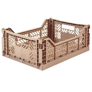 Foldable Crates Medium - Warm Taupe Fashionable Cheap Online