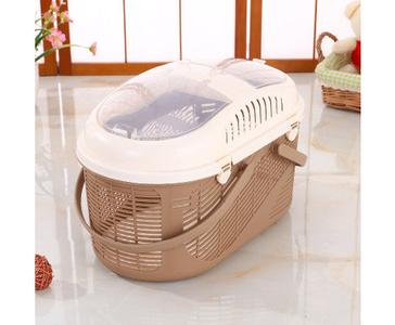 SMALL DOG & CAT CARRIER CAGE WITH MAT - BROWN Clearance Cheapest Pice