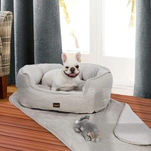 PLUSH 3 PIECE PET BED SET - BEIGE For Sale Finishline