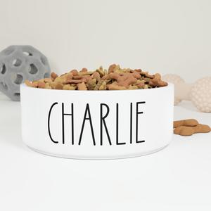 Custom Dog Bowl, Personalized Pet Bowl, Rae Dunn Inspired Font, Rae Dunn Inspired Dog Bowl, Personalize Your Dog Bow, Dog Lovers Outlet 2025 New