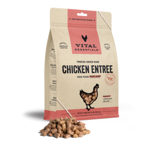 Vital Essentials Chicken Mini Nibs Freeze Dried Dog Food, 5.5oz | 14oz | 25oz Fashionable For Sale