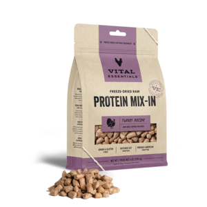 Vital Essentials Freeze Dried Turkey Mini Nibs Dog Food Topper, 6oz Outlet Visit