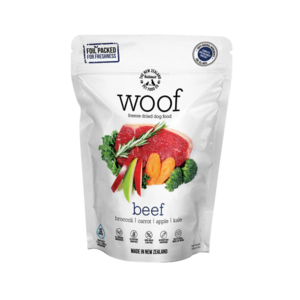 WOOF Beef Freeze Dried Dog Food, 9.9oz | 1kg Authentic