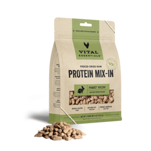 Vital Essentials Freeze Dried Rabbit Mini Nibs Dog Food Topper, 6oz Clearance Cheap Online