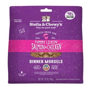 Stella & Chewy's Yummy Lickin' Salmon & Chicken Freeze-Dried Morsels Cat Food Clearance Fashionable