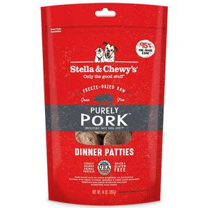 Stella & Chewy's Purely Pork Grain Free Dinner Patties Freeze Dried Raw Dog Food Free Shipping Best Place