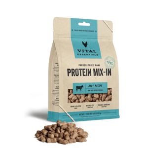 Vital Essentials Freeze Dried Beef Mini Nibs Dog Food Topper, 6oz Cheap Sale Cheapest