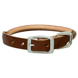 Rolled Dog Collar, Brown, 3/4 x 17-In. Free Shipping Hot Sale