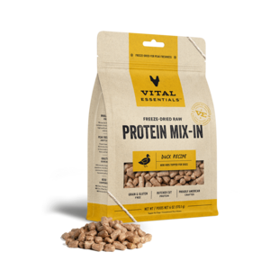 Vital Essentials Freeze Dried Duck Mini Nibs Dog Food Topper, 6oz Cheap Sale Best Pices