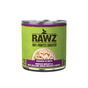 Rawz Shredded Chicken Breast & New Zealand Green Mussels Dog Wet Food For Nice For Sale
