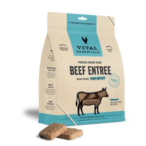 Vital Essentials Beef Mini Patties Freeze Dried Dog Food, 14oz Fast Delivery Online