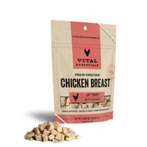 Vital Essentials Chicken Breast Freeze Dried Cat Treats, 1oz | 2.1oz Discount With Mastercard