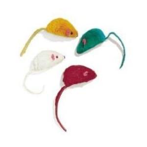Ethical Pet Fur Mice-Cat Toys (Assorted Colors) (4 Pack) Clearance Affordable