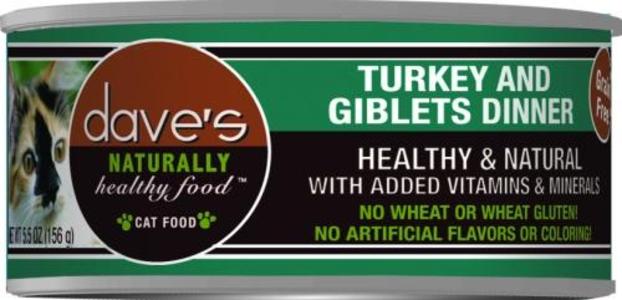 Dave's Naturally Healthy Turkey and Giblets Pate Dinner Canned Cat Food Sale Pre Order