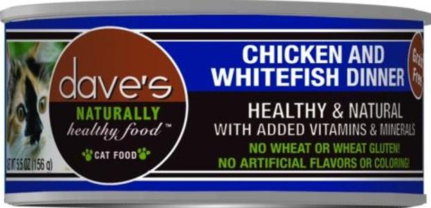 Dave's Naturally Healthy Chicken and Whitefish Canned Cat Food Cheap Online Store