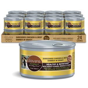 Dave's Pet Food Shredded Chicken & Beef Dinner in Gravy Discount Sast