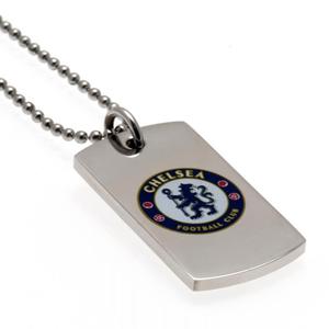 Chelsea FC Colour Crest Dog Tag & Chain Free Shipping Best Pices