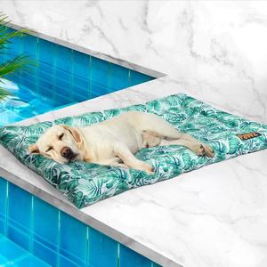 DOG & CAT WATERPROOF SELF - COOLING BED - GREEN LEAF PATTERN Online