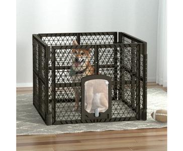 DOG & CAT FOLDABLE PLAYPEN - BROWN Sale Choice