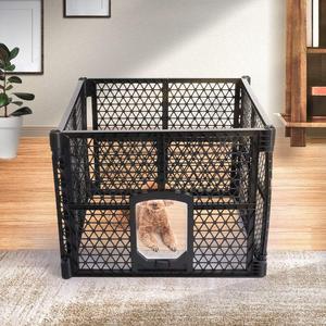 Dog & Cat Foldable Playpen - Black Big Discount Online
