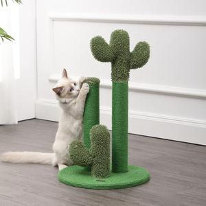 Marfa Modern Jute Triple-Cactus Cat Scratching Post with Fuzzy Toy Free Shipping In China
