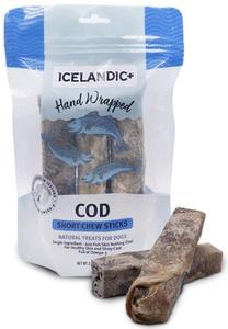 Icelandic  Hand Wrapped Cod Skin Short Chew Stick Dog Treats Clearance Buy