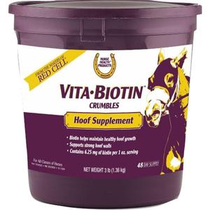 HORSE HEALTH VITA BIOTIN CRUMBLES (3 LB) Free Shipping Marketable
