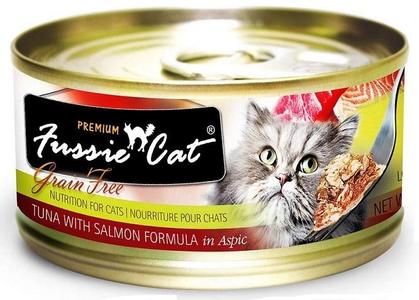Fussie Cat Premium Tuna with Salmon Formula in Aspic Canned Food Clearance Official