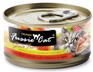 Fussie Cat Premium Grain Free Tuna with Chicken Liver in Aspic Canned Cat Food Outlet Low Shipping Fee