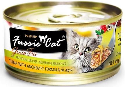 Fussie Cat Premium Tuna with Anchovies Formula in Aspic Canned Food Clearance Sast