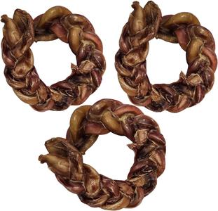 4" Braided Bully Stick Rings for Small, Medium & Large Dogs - Aggressive Chewers Buy Cheap Latest
