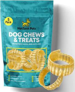 3" to 4" Beef Trachea Rings for All Dog Sizes Visa Payment