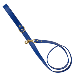 Signature Leather Dog Leash - Cobalt Blue Sale Affordable