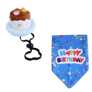 2 Pcs Birthday Cake Hat for Dogs and Cats, Blue Best Place Sale Online