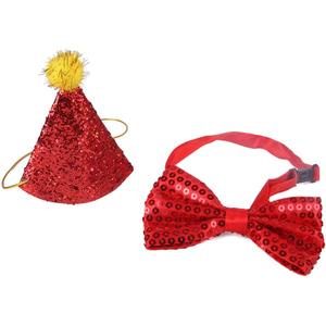 2 Pcs Birthday Hat for Dogs and Cats, Red Buy Cheap Fashion Style