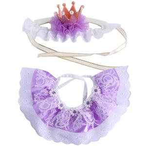 2 Pcs Birthday Bandana for Dogs and Cats, Purple Clearance Purchase