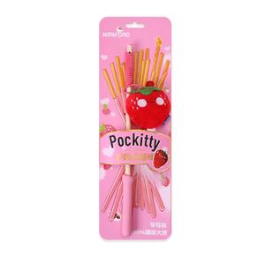 Cat Toy Wood Wand Teaser with feather and Mini Bell, Strawberry Clearance 100% Guaranteed