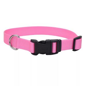 Coastal Pet Products Coastal Adjustable Dog Collar with Plastic Buckle Pink Bright, 1" x 14"-20" Outlet Affordable