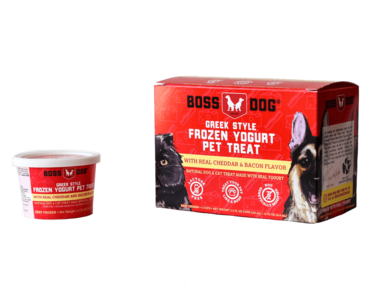 Boss Dog Brand Greek Style Frozen Yogurt Treats Real Cheddar & Bacon Flavor Wiki Sale Online