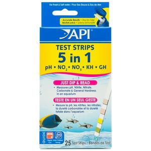 API 5 IN 1 AQUARIUM TEST STRIPS (25 COUNT) Free Shipping Purchase