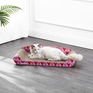 Montego Coastal Patterned Cardboard Lounge Bed Cat Scratcher with Catnip Buy Cheap Shop