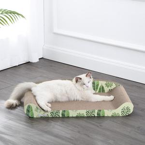 Montego Coastal Patterned Cardboard Lounge Bed Cat Scratcher with Catnip Cheapest Pice For Sale