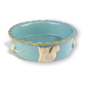 Cat Food/Water Bowl - Sky Blue Free Shipping For Nice