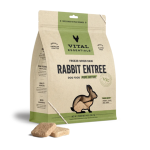 VE - Freeze-Dried Raw Rabbit Entrée Mini Patties Dog Food 14oz Sale Real