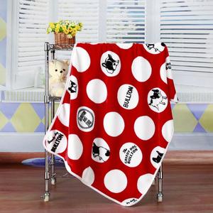 Super Soft Fluffy Premium Fleece Pet Blanket, Bull Dog Nicekicks