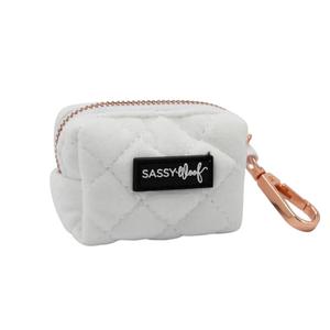Sassay Woof 'I Do Too' Dog Waste Bag Holder, White Fashionable Cheap Pice