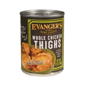 Evanger's Hand Packed Whole Chicken Thighs Can Food for Dog, 12oz Buy Cheap Popular