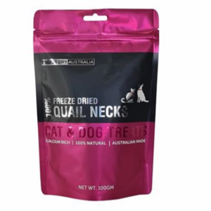 FREEZE DRY AUSTRALIA FDA Freeze-dried Quail Necks Pet Treat, 100g Fashionable Cheap Pice