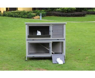 110cm XL Double Storey Rabbit Hutch With Wheel & Pull Out Tray Hot Sale Online